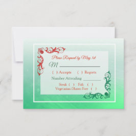 Tarjeta RSVP de boda de invierno