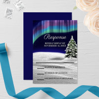 Tarjeta RSVP de Boda de Invierno de las Luces del 