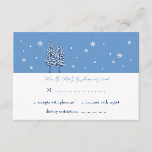 Tarjeta RSVP de Boda de Invierno de Maravilla