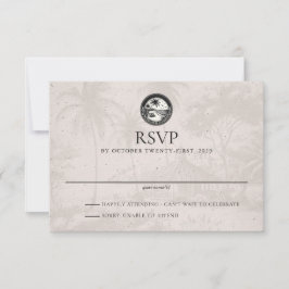 Tarjeta RSVP de boda de matrimonio de República Do