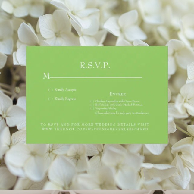 Tarjeta RSVP de Boda de Monograma Verde Lime (Subido por el creador)
