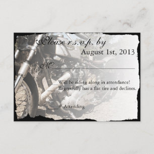 Tarjeta RSVP de Boda de Motociclismo de personaliz
