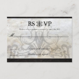 Tarjeta RSVP de Boda de nudo gaélico celta