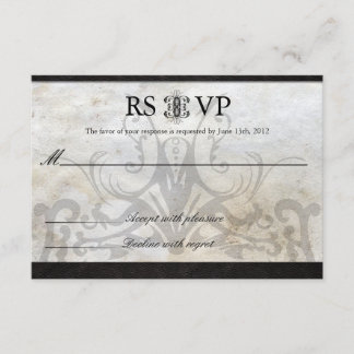 Tarjeta RSVP de Boda de nudo gaélico celta