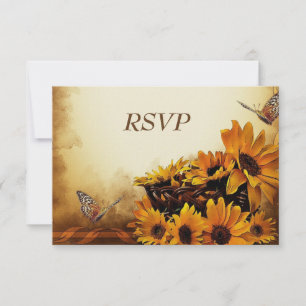 Tarjeta RSVP de boda de otoño