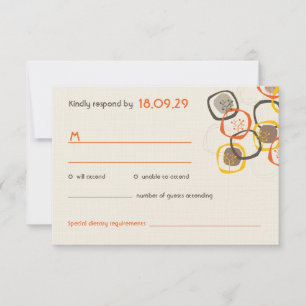 Tarjeta RSVP de Boda de Otoño de Árbol de naranja