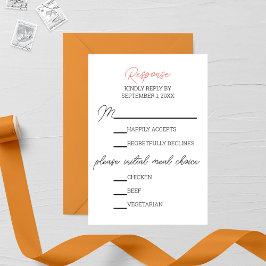 Tarjeta RSVP de boda de otoño rústica