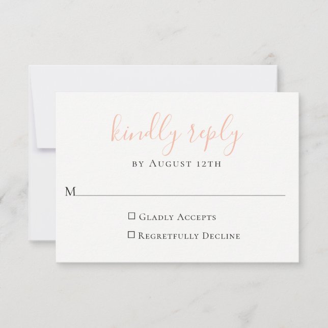 Tarjeta RSVP de boda de pago (Anverso)