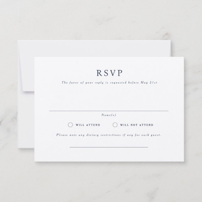 Tarjeta RSVP de boda de paisajes formales Parker (Anverso)