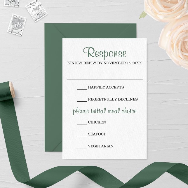 Tarjeta RSVP de Boda de Pino (Subido por el creador)