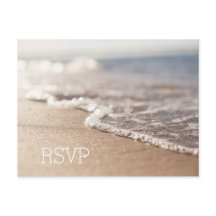 Tarjeta RSVP de boda de playa