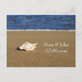 tarjeta Rsvp de boda de playa
