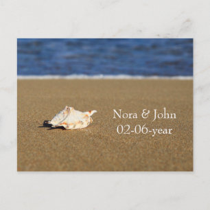 tarjeta Rsvp de boda de playa