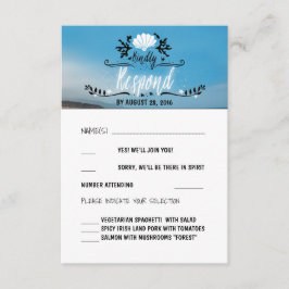Tarjeta RSVP de boda de playa