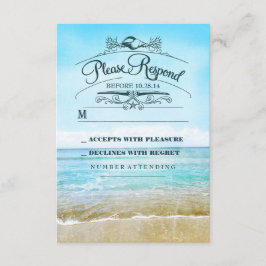 Tarjeta RSVP de boda de playa