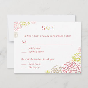 Tarjeta RSVP de boda de primavera