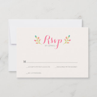 Tarjeta RSVP de boda de primavera de florals