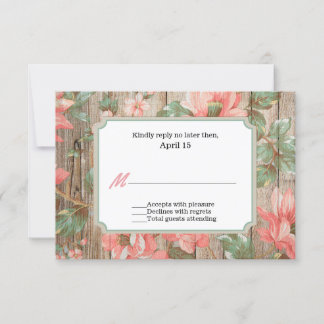 Tarjeta RSVP de Boda de Primavera Rusa