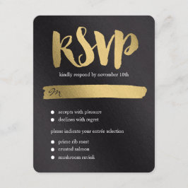 Tarjeta RSVP de boda de promesa brillante