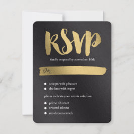 Tarjeta RSVP de boda de promesa brillante