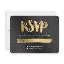 Tarjeta RSVP de boda de promesa brillante