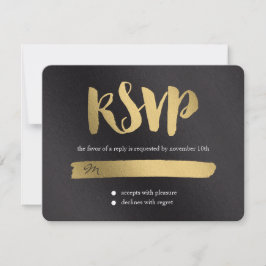 Tarjeta RSVP de boda de promesa brillante