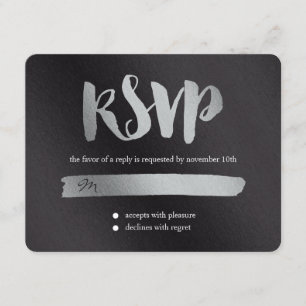 Tarjeta RSVP de boda de promesa brillante