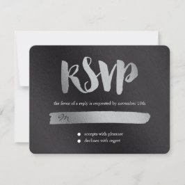Tarjeta RSVP de boda de promesa brillante