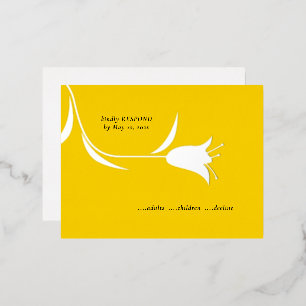 TARJETA RSVP DE BODA DE RELIEVE METALIZADO MOD