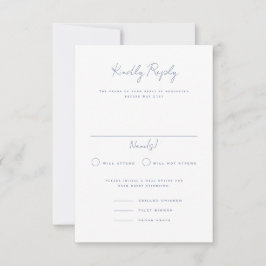 Tarjeta RSVP de boda de retrato de Langley