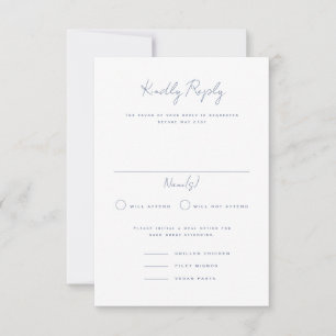 Tarjeta RSVP de boda de retrato de Langley