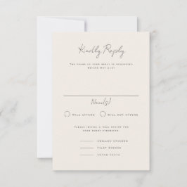 Tarjeta RSVP de boda de retrato de Langley