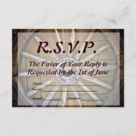 Tarjeta RSVP de Boda de Ruedas de Wagon del Suroes