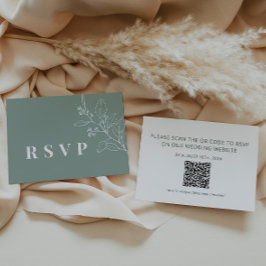 Tarjeta RSVP de boda de sabios con código QR