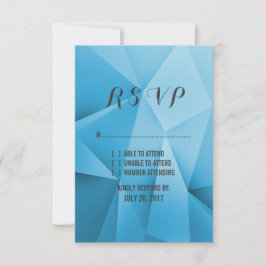 Tarjeta RSVP de Boda de Sapphire Jewel Tones