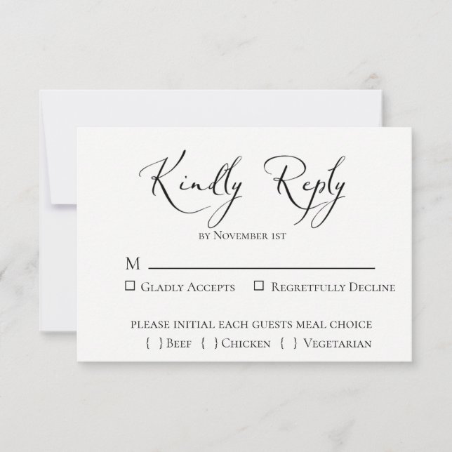 Tarjeta RSVP de boda de selva esmeralda (Anverso)