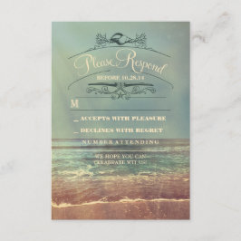 tarjeta RSVP de boda de Shabby Beach