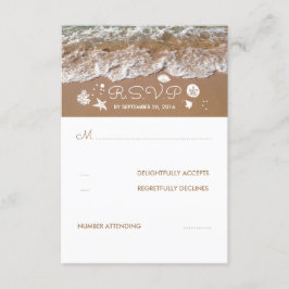 Tarjeta RSVP de Boda de Verano de Waves Arenosas d
