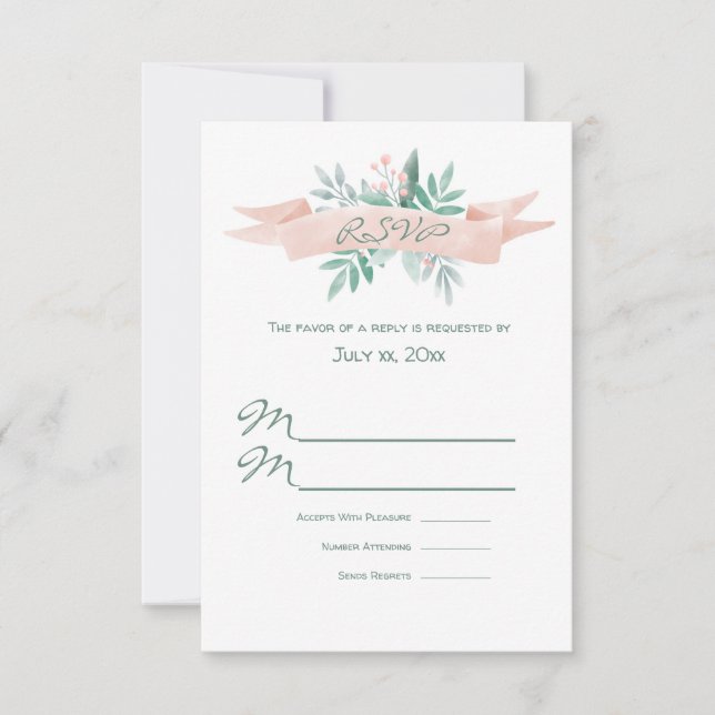Tarjeta RSVP de Boda de verano dulce (Anverso)