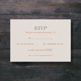 Tarjeta RSVP de boda de Wreath y otoño