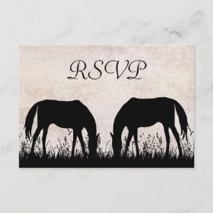 Tarjeta RSVP de Boda Ecuestriana de Amanecer de Ca