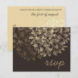 Tarjeta RSVP de boda elegante