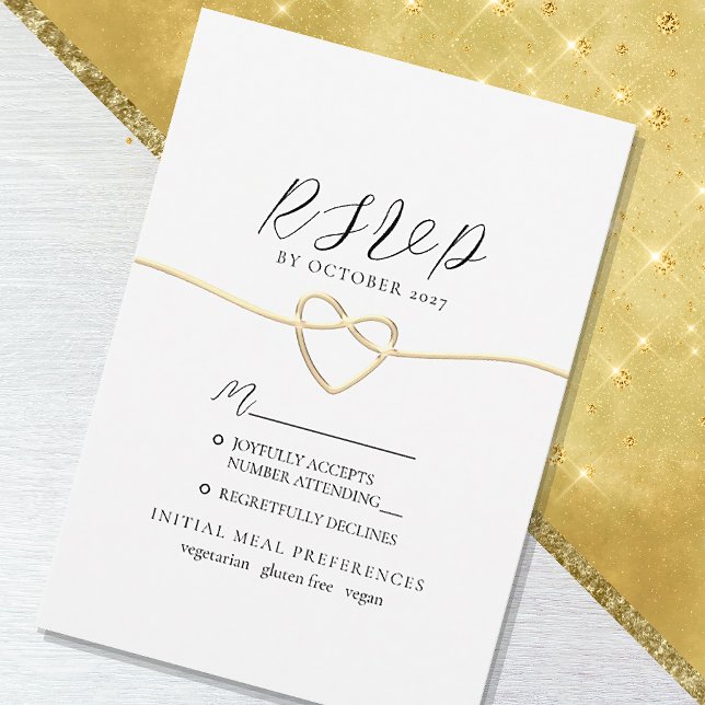 Tarjeta RSVP de Boda Elegante minimalista (Subido por el creador)