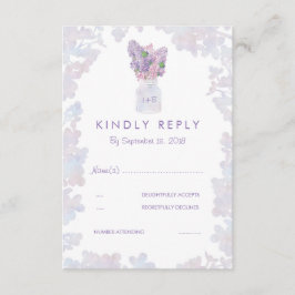 Tarjeta RSVP de Boda Elegante para Lilacs
