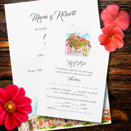 Tarjeta RSVP de boda española, San Miguel de Allen