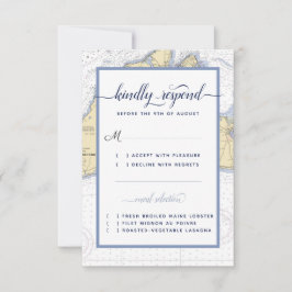 Tarjeta RSVP de Boda/evento semiformal