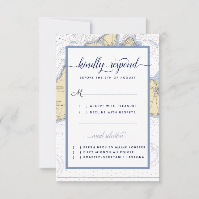 Tarjeta RSVP de Boda/evento semiformal (Anverso)