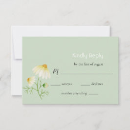 Tarjeta RSVP de boda floral