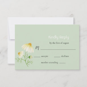 Tarjeta RSVP de boda floral