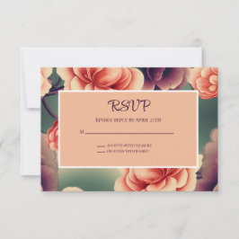 Tarjeta RSVP de boda floral